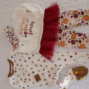 Baby girl Thanksgiving bundle 18 month